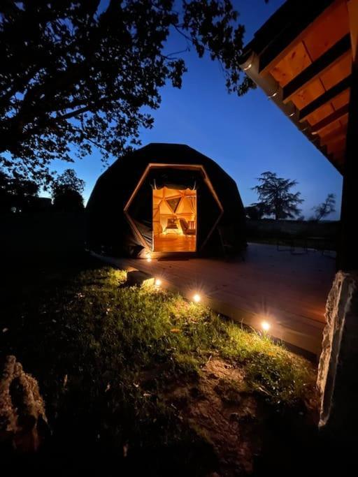 Dome Insolite Cedre Jacuzzi Et Petits Dejeuners Inclus Lagraulet-du-Gers Exterior photo